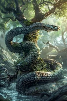 La Cacique et le Serpent Enchanté : Une Exploration Mystique de la Nature et du Destin !